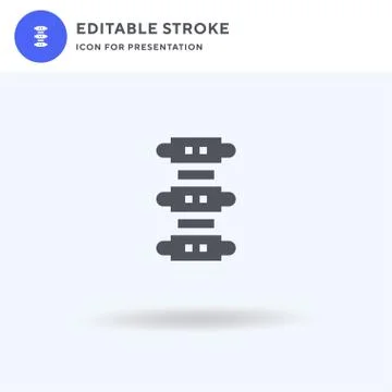 Spine icon vector, filled flat sign, solid pictogram isolated on white, logo  イラスト素材