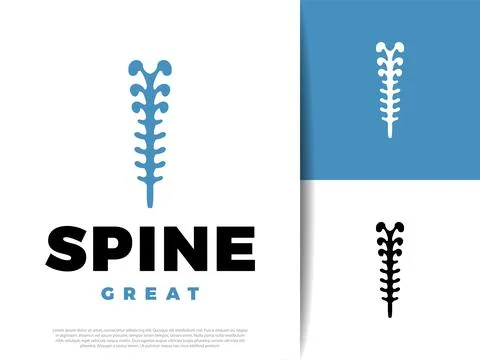 Spine Icon Vector Illustration, Human Spine Anatomy Symbol for Medical and .. Stock Illustration