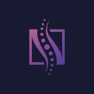 Spine logo design Stock Illustration