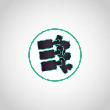 Spine logo icon vector illustration Stock Illustration