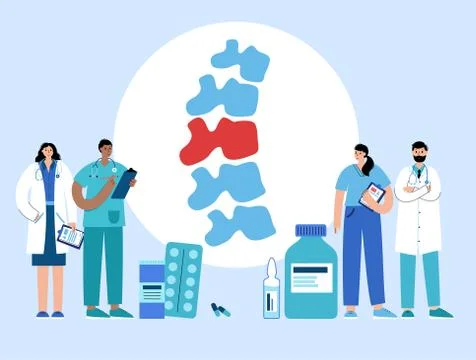 Spine logo template Illustrazione stock