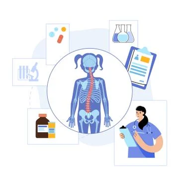 Spine logo template Illustrazione stock