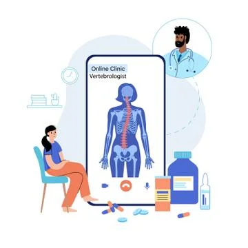 Spine logo template Illustrazione stock