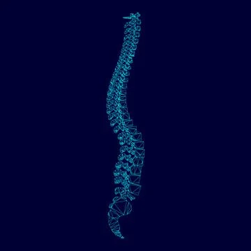 Spine low poly triangulation triangulated polygonal electric cyan blue vibr.. 스톡 일러스트