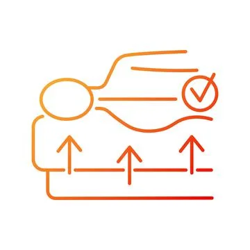 Spine mattress gradient linear vector icon Illustrazione stock