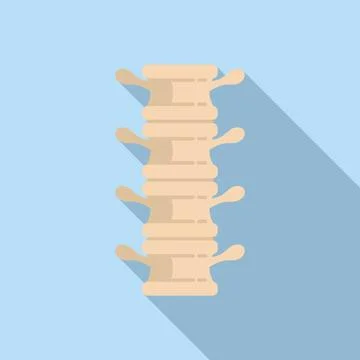 Spine pain icon flat vector. Physio massage 스톡 일러스트