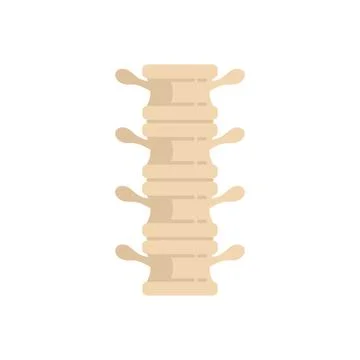 Spine pain icon flat vector. Physio massage 스톡 일러스트