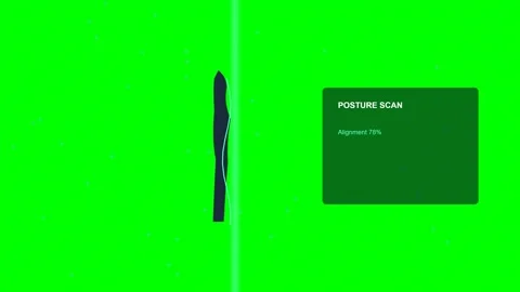 Spine Posture Scan Correcting Alignment on Green Screen Stock Footage 342090349