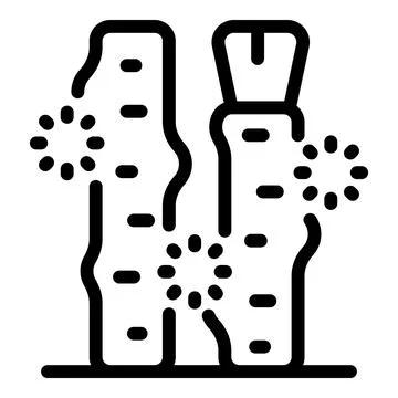 Spine vertebrae showing virus attacking human body Stock Illustration