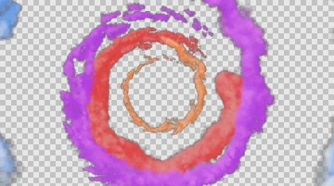 Spining Clouds for logo reveal whit alpha on background Stock Footage 64977896