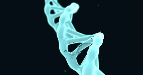 Spining DNA Microscope Vision with Alpha in 4K Version. Illustrazione stock