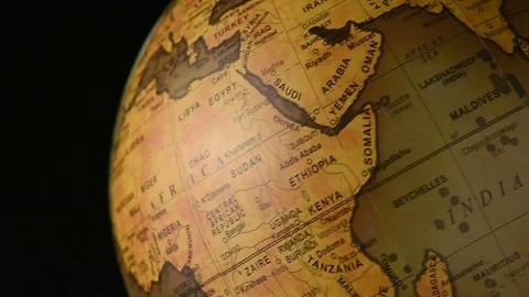 Spining old world globe Stock Footage 69843614