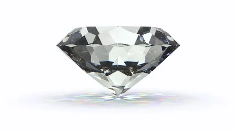 Spining perfect diamond isolated on white background Stock Footage 80109804