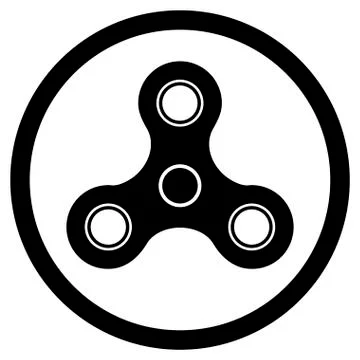 Spinner black icon Illustrazione stock