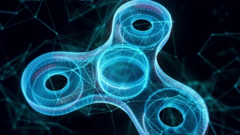 Spinner hologram Close up Stock Footage 155030685