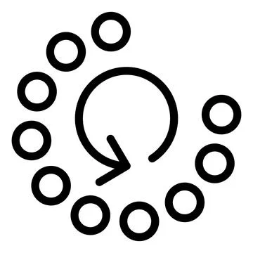 Spinner line icon vector illustration isolated on white background Stock Illustration