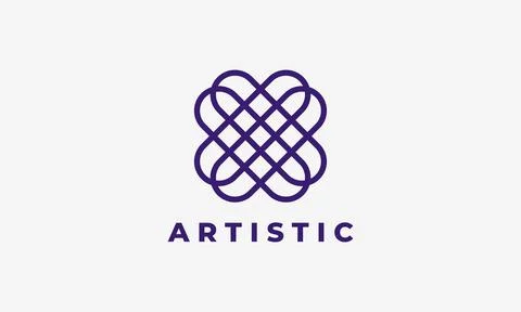 Spinner line logo vector minimalist design icon rotation circle spinning fu.. Illustrazione stock