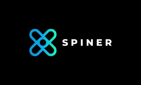Spinner logo vector minimalist design icon rotation circle spinning fun pla.. Stock Illustration