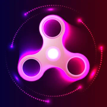Spinner luminous abstraction in motion. Stock Illustration