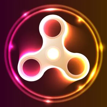 Spinner luminous abstraction in motion. Stock Illustration
