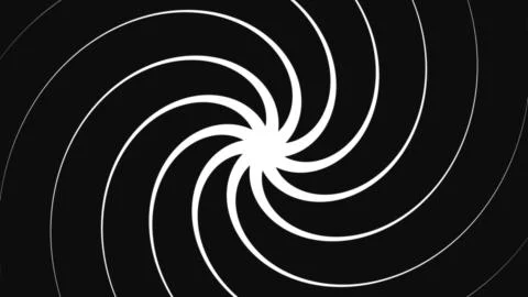 Spinner with many long tentacles, computer generated. 3d rendering of dynamic Illustrazione stock