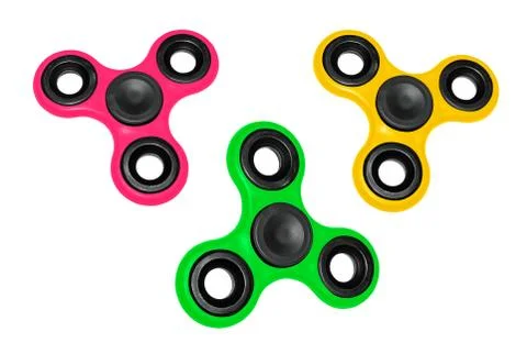 Spinner multicolored on white background Stock Photos