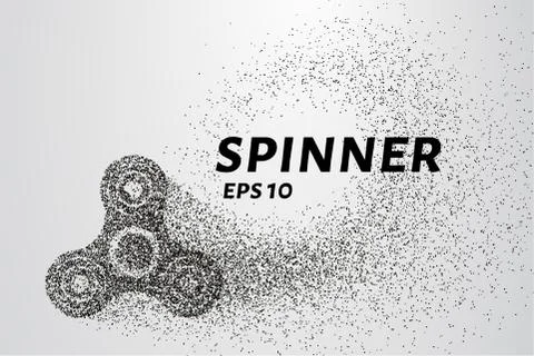 Spinner of particles. Spinner consists of circles and points. Vector illustra Stock Illustration