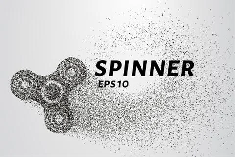 Spinner of particles. Spinner consists of circles and points. Vector illustra Stock Illustration