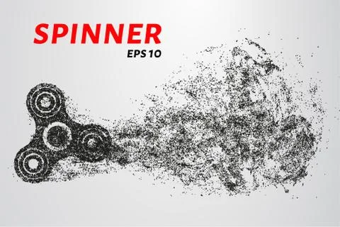 Spinner of particles. Spinner consists of circles and points. Vector illustra Stock Illustration