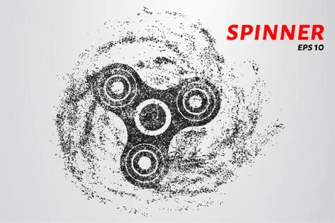 Spinner of particles. Spinner consists of circles and points. Vector illustra Stock Illustration