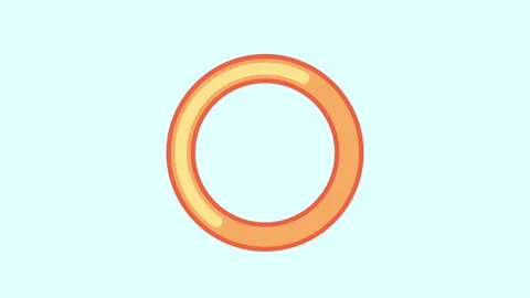Spinner Ring Round Rotating Waiting 2d Animation with Alpha Matte Stock Footage 345859001