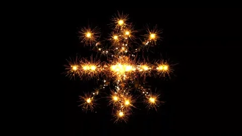 Spinner-Shaped Fireworks Animation | Rotating Fireworks Effect Stock Footage 311310002