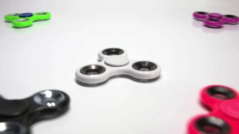 Spinners spinning on a white background Stock Footage 77735830