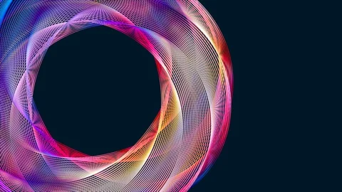 Spinnig multicolored lines Stock Footage 128235223