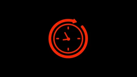 Spinning 24 Hour Clock Icon Deadline Time Concept Animation Stock Footage 325331827
