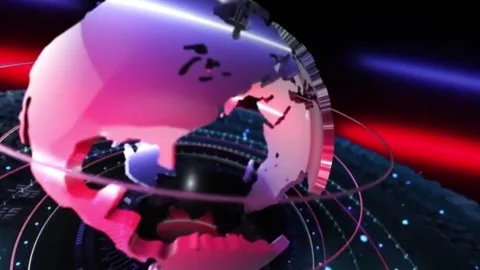 Spinning 3d globe motion graphics video. Vídeos de archivo 335708318
