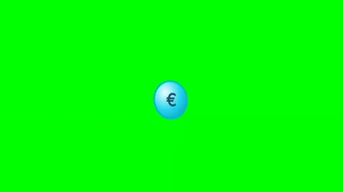 Spinning 3D gold dollar coin flip on green screen Stock Footage 344371632
