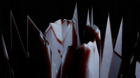 Spinning 3d peaks Stock Footage 167789295