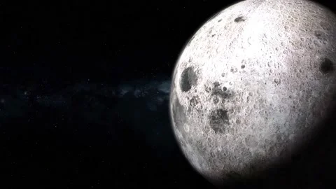 Spinning 3d realistic Glowing Moon planet Stock Footage 221909633