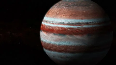 Spinning 3d realistic Jupiter planet Stock Footage 221909364