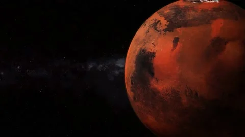 Spinning 3d realistic Mars planet Stock Footage 221909632