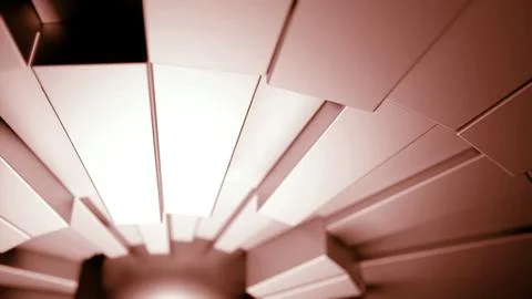 Spinning 3d rectangles around the spherical object. Design. Rotating squared イラスト素材