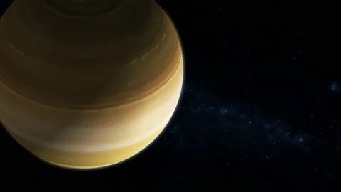 Spinning 3d saturn panel space Stock Footage 221909708