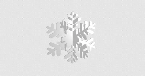 Spinning 3d snowflake with alpha channel Stock Footage 321747476