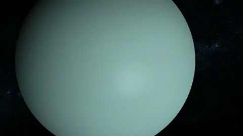 Spinning 3d Uranus  planet space Stock Footage 221909709