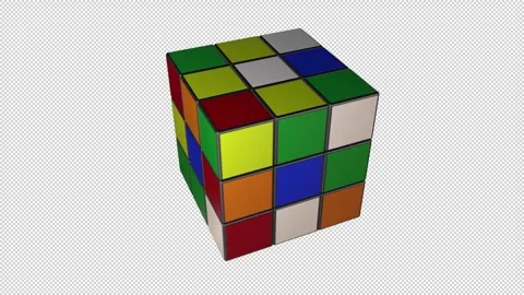 Spinning 80's Cube Game Stock Footage 265863799