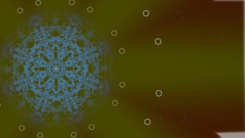 Spinning abstract magic circle beaming and changing its pattern elements. Stock Photos