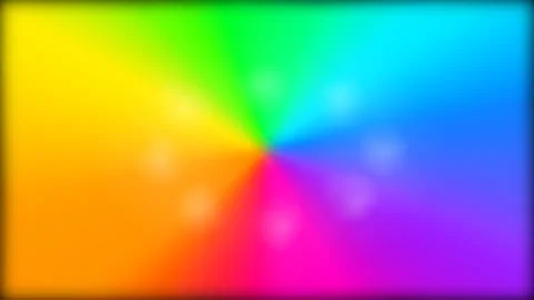 Spinning abstract rainbow gradient with blurry bokeh lights Stock Footage 335859766