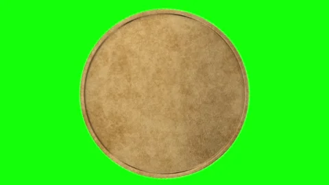 A spinning, acceleration, and deceleration animation of a blank gold coin Stock Footage 333120879