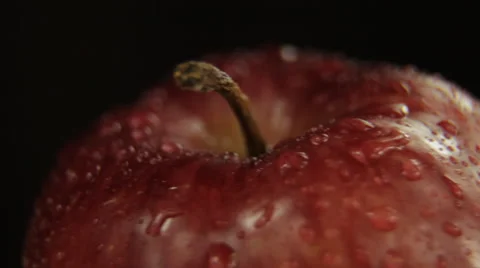 Spinning apple macro Stock Footage 46912206